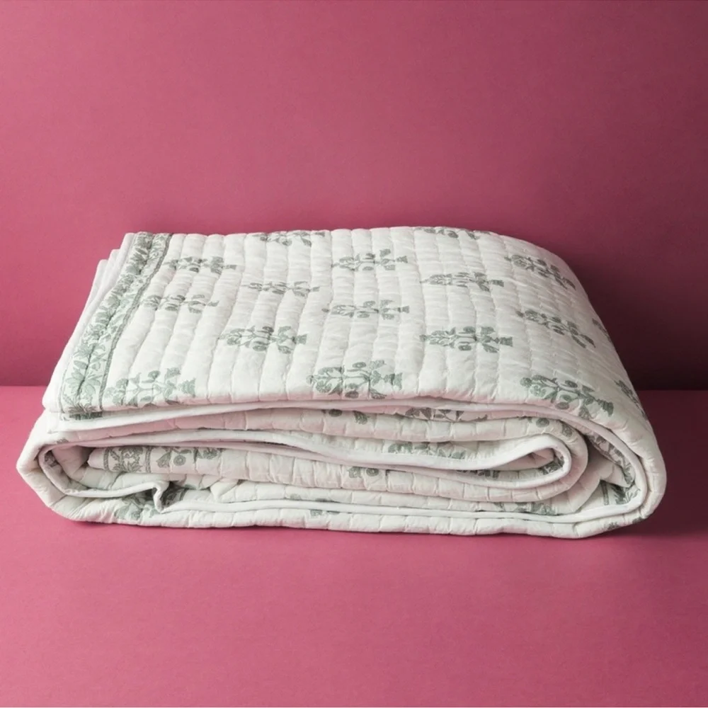 🎉LAST PIECE🎉 RACHEL ZOE Block Print Stitch Quilt‎ Set